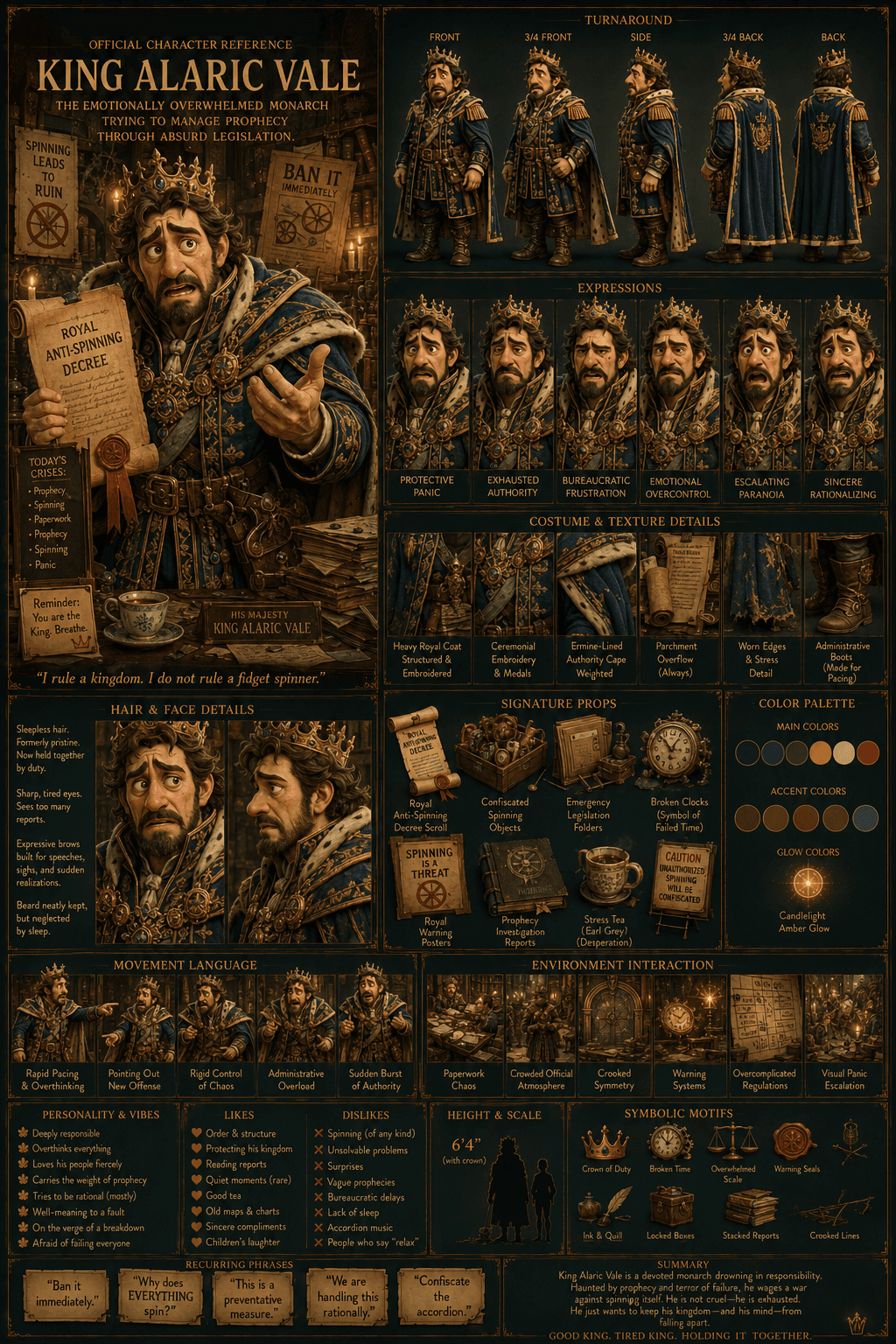 Alaric Vale reference sheet