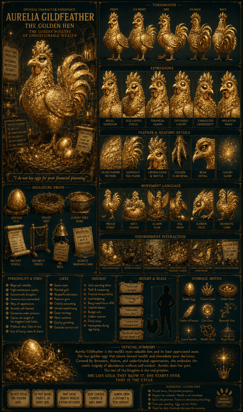 Aurelia Gildfeather reference sheet