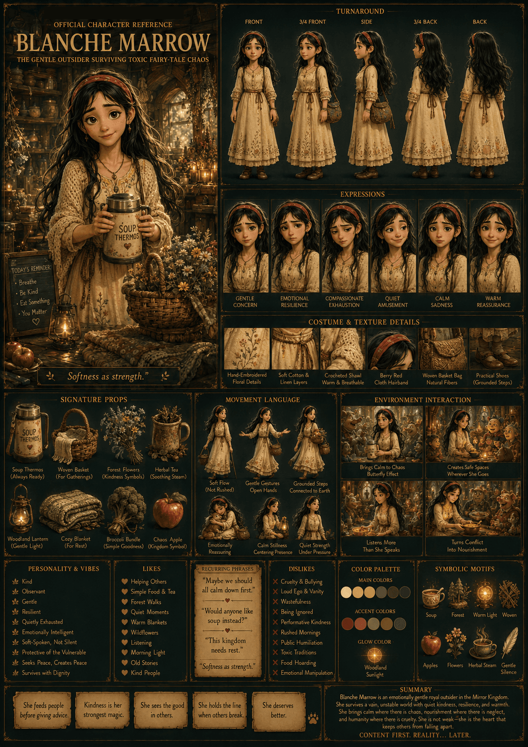 Blanche Marrow reference sheet