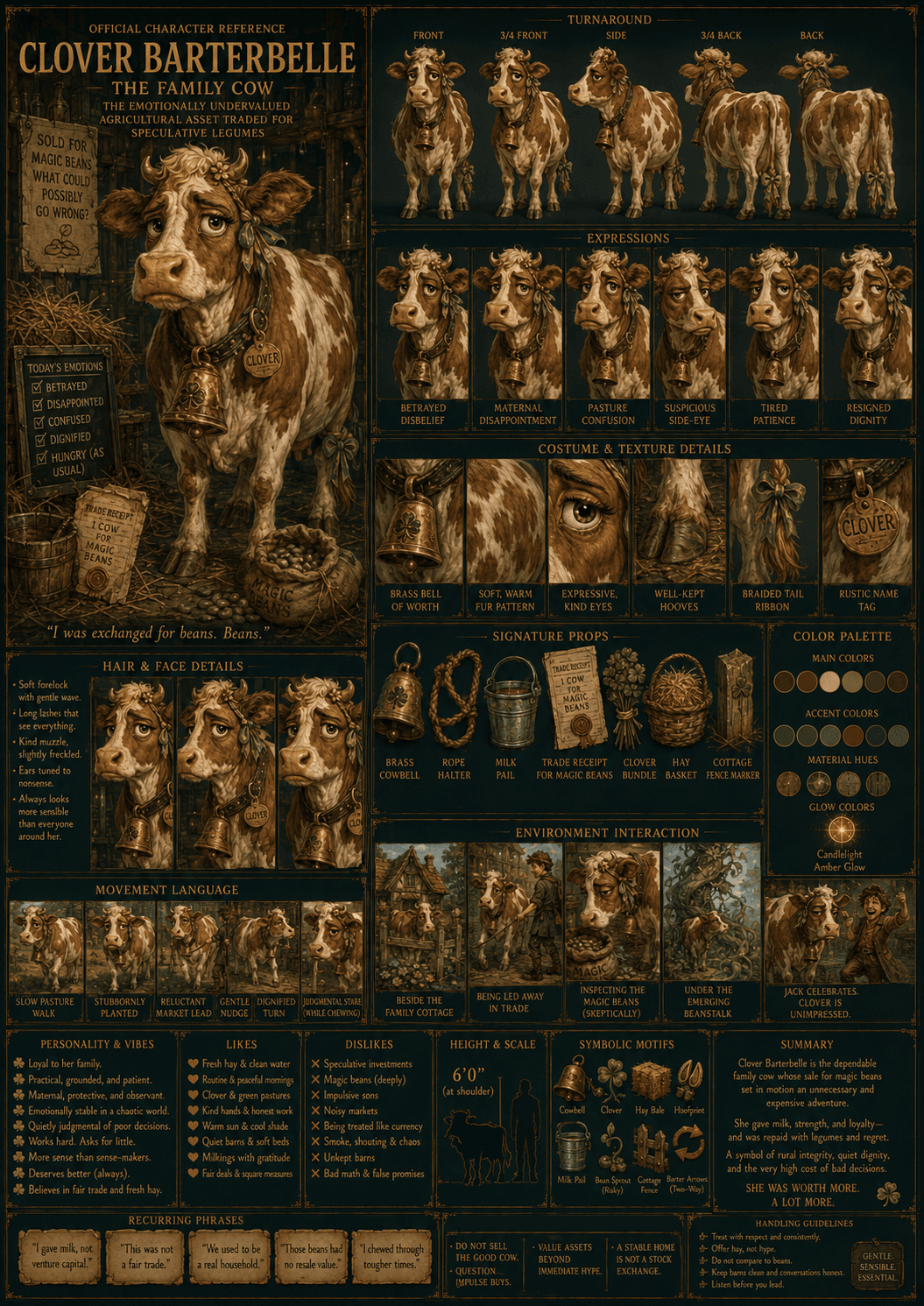 Clover Barterbelle reference sheet