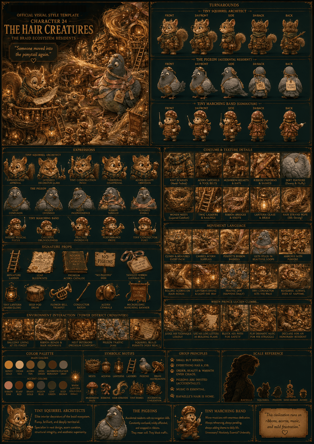 The Hair Creatures reference sheet