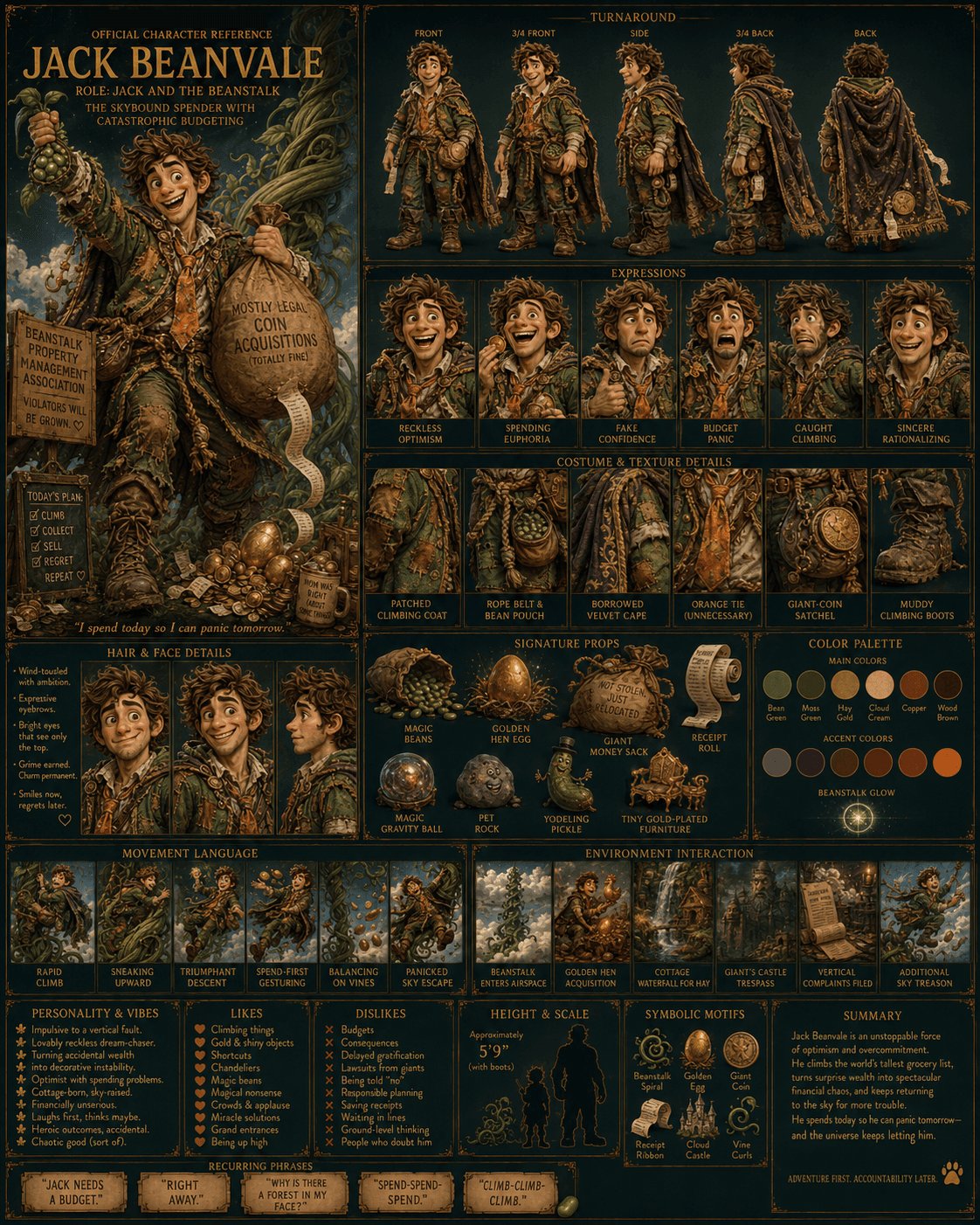 Jack Beanvale reference sheet