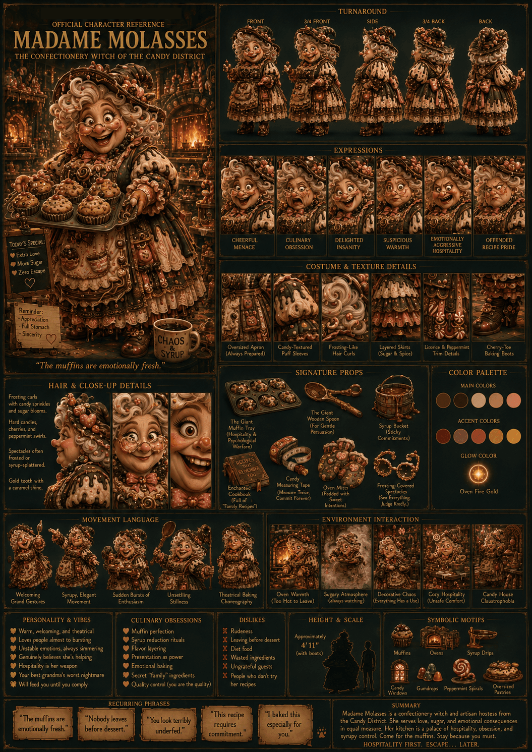 Madame Molasses reference sheet