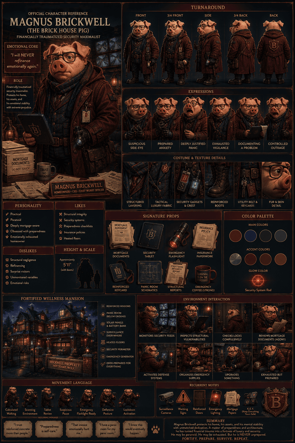Magnus Brickwell reference sheet