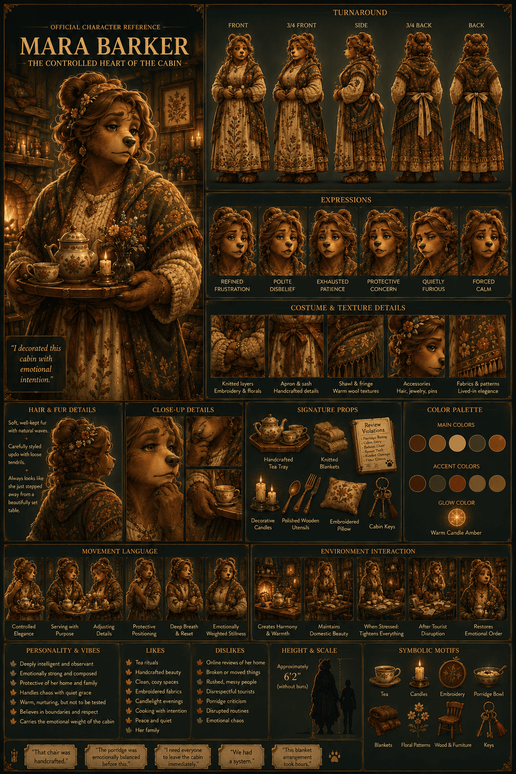 Mara Barker reference sheet