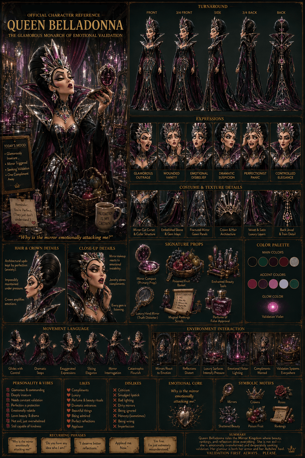 Queen Belladonna reference sheet