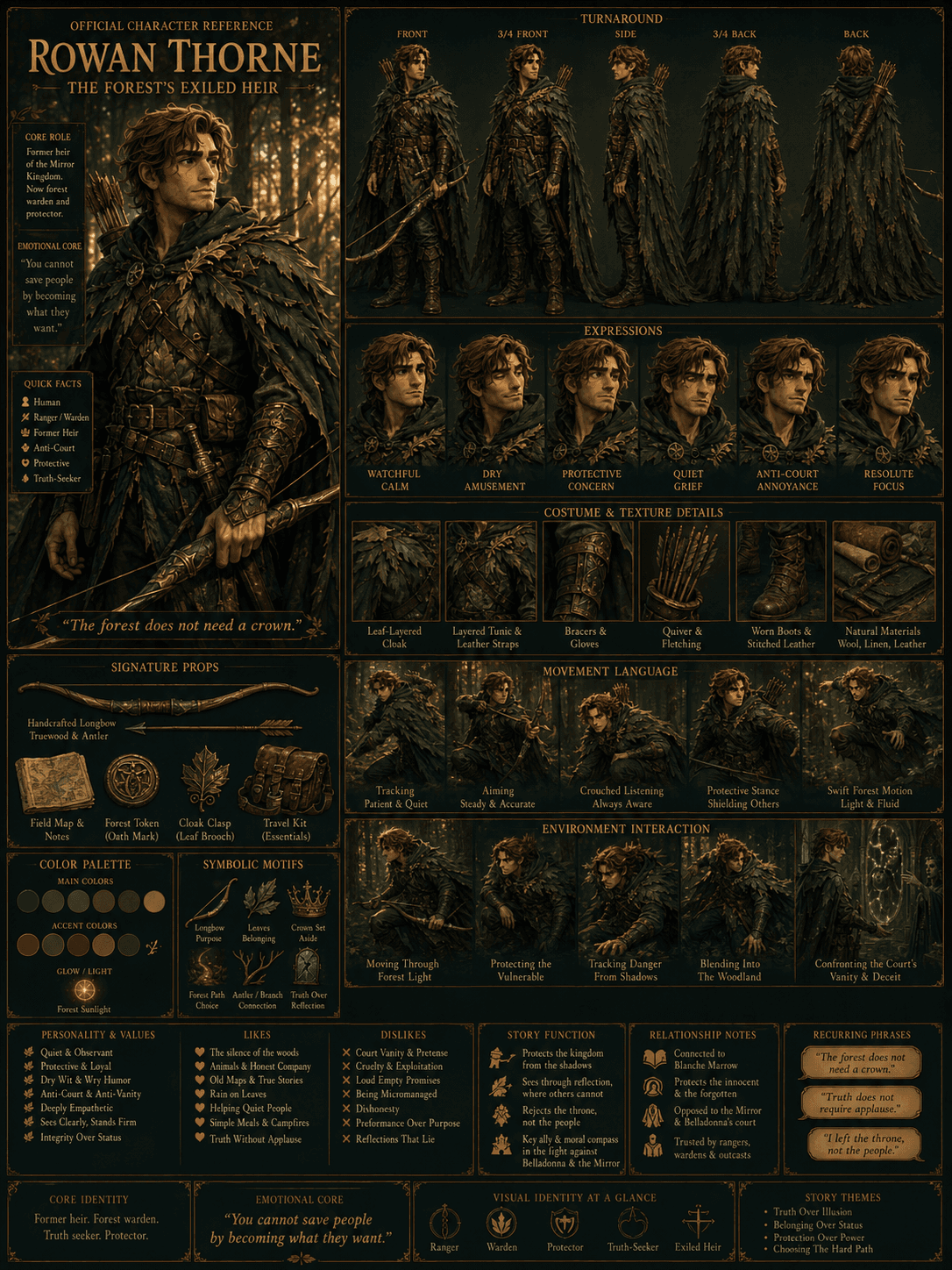 Rowan Thorne reference sheet