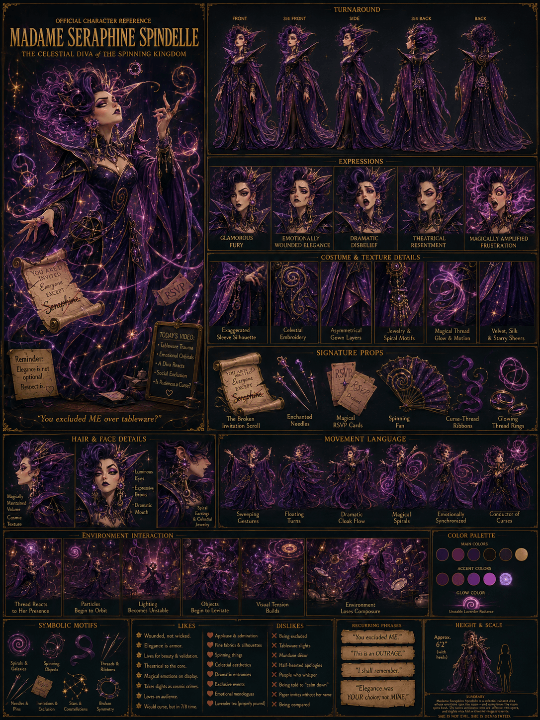 Seraphine Spindelle reference sheet